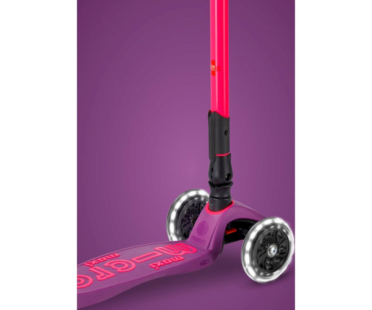 Maxi Micro Deluxe Plegable Neon Led Lila / Rosa - Imagen 4