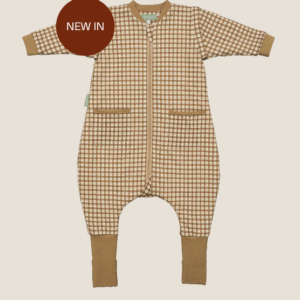 Pijama manta c/mangas y calcetines antideslizantes -Brown Checks- TOG 2.5