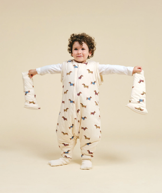 Pijama manta c/mangas y calcetines antideslizantes -Fancy Teckels- TOG 2.5 - Imagen 3